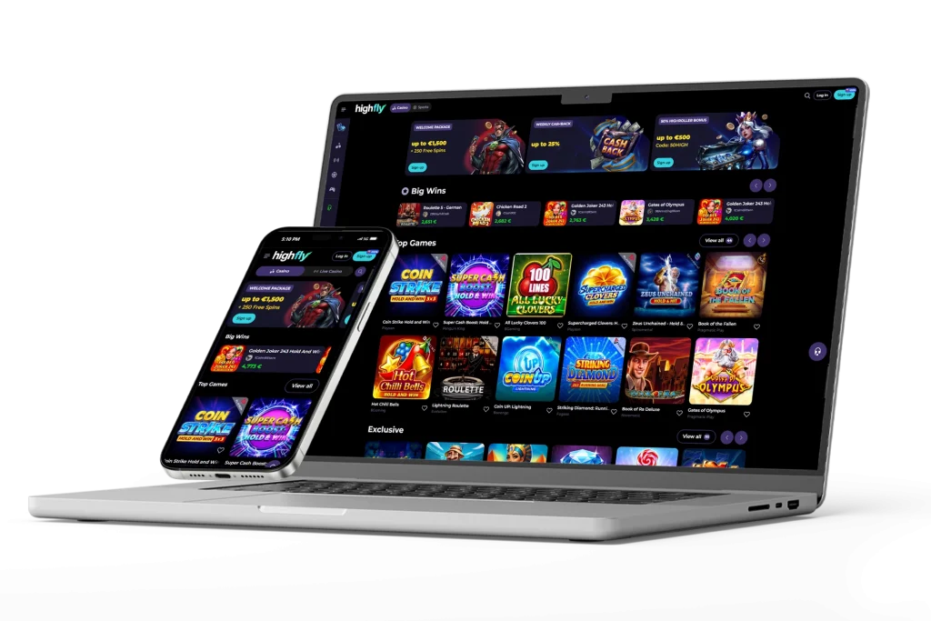 laptop mobile highfly bet